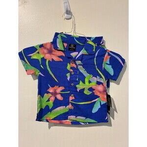 NWT Volcom Blue Tropical Shirt & Shorts Outfit - 2T
